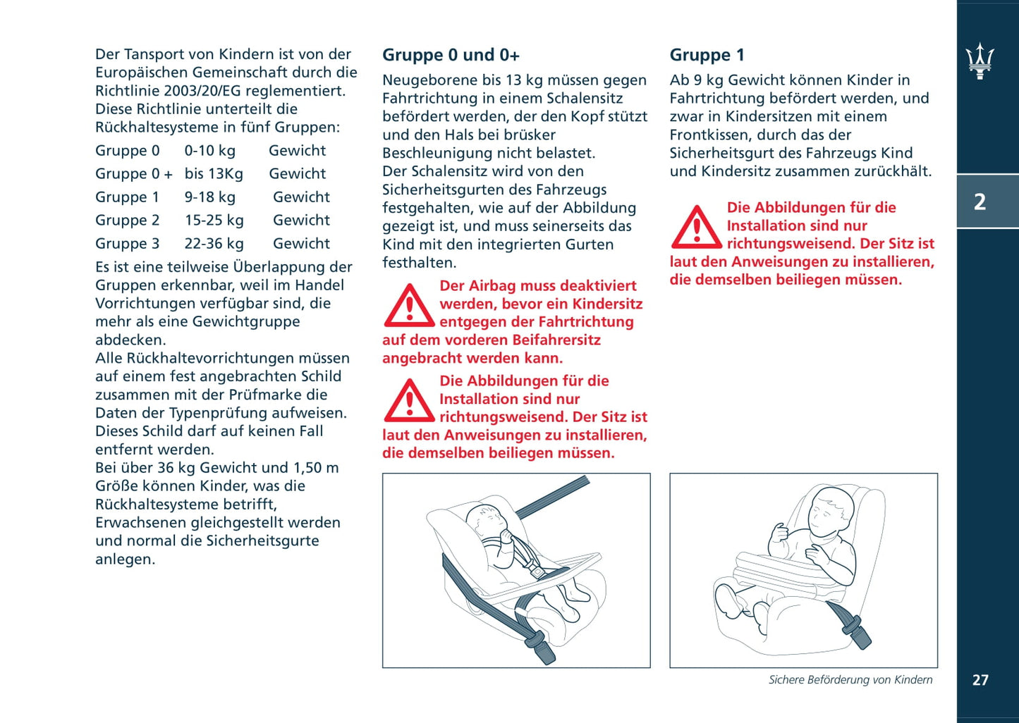 2002-2007 Maserati Coupé Owner's Manual | German