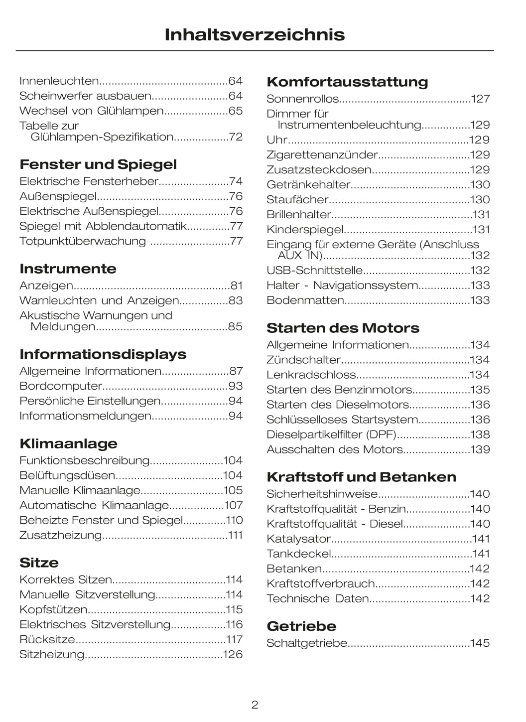 2010 Ford C-Max Bedienungsanleitung | Deutsch