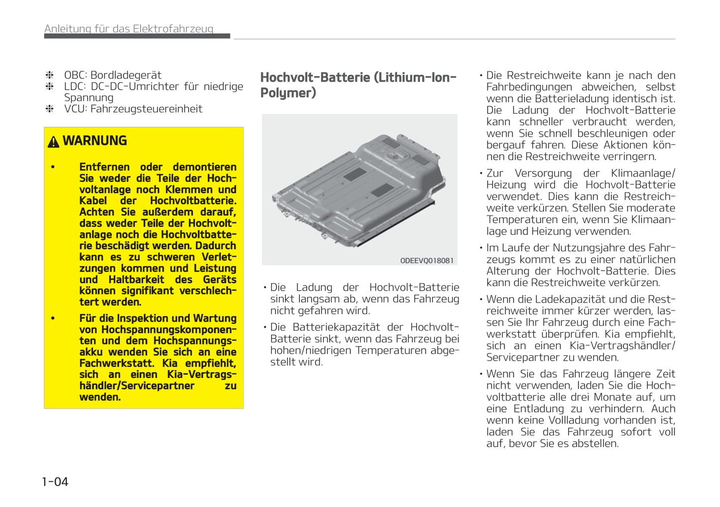 2021-2022 Kia e-Niro Owner's Manual | German