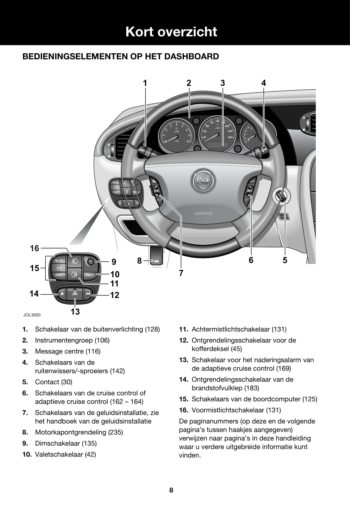 2005-2006 Jaguar XJ Owner's Manual | Dutch