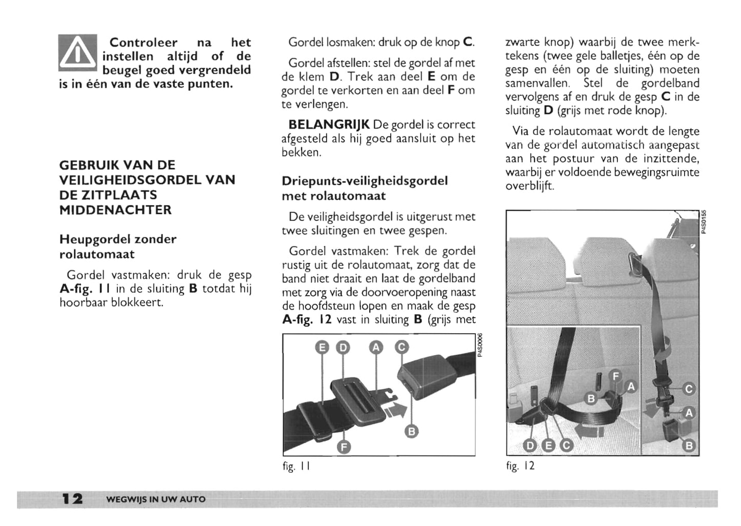 2000-2001 Fiat Punto Bedienungsanleitung | Niederländisch