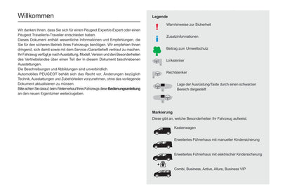 2020-2022 Peugeot Traveller/Expert Bedienungsanleitung | Deutsch