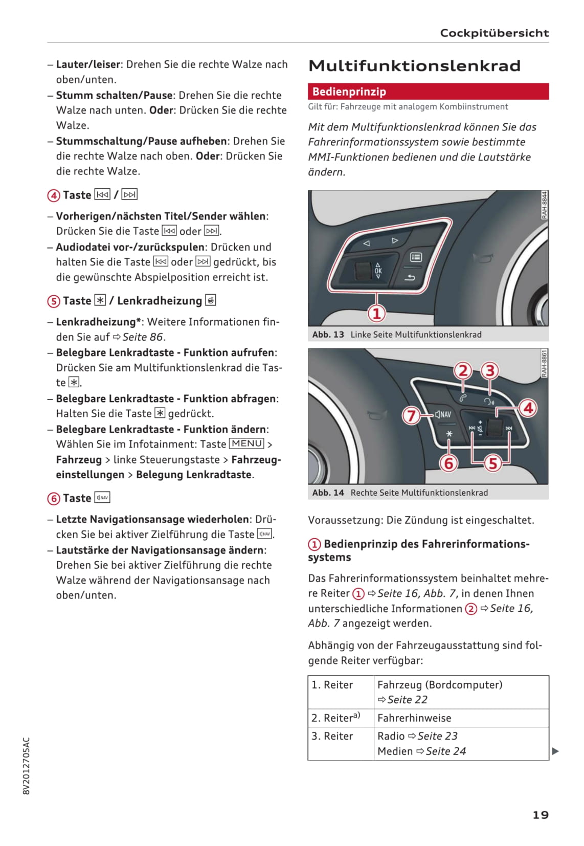 2016-2017 Audi A3 Owner's Manual | German