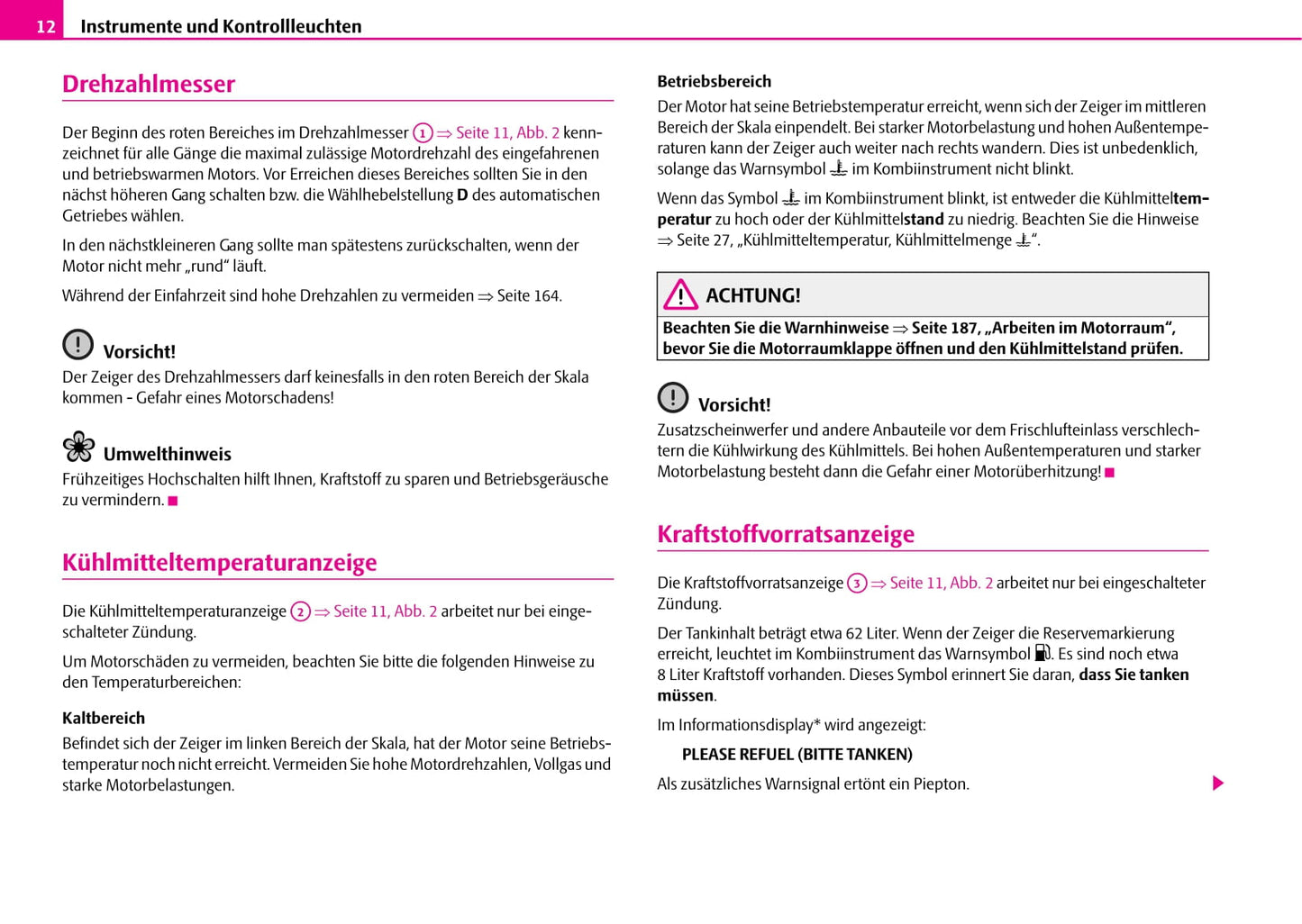 2007-2008 Skoda Superb Owner's Manual | German