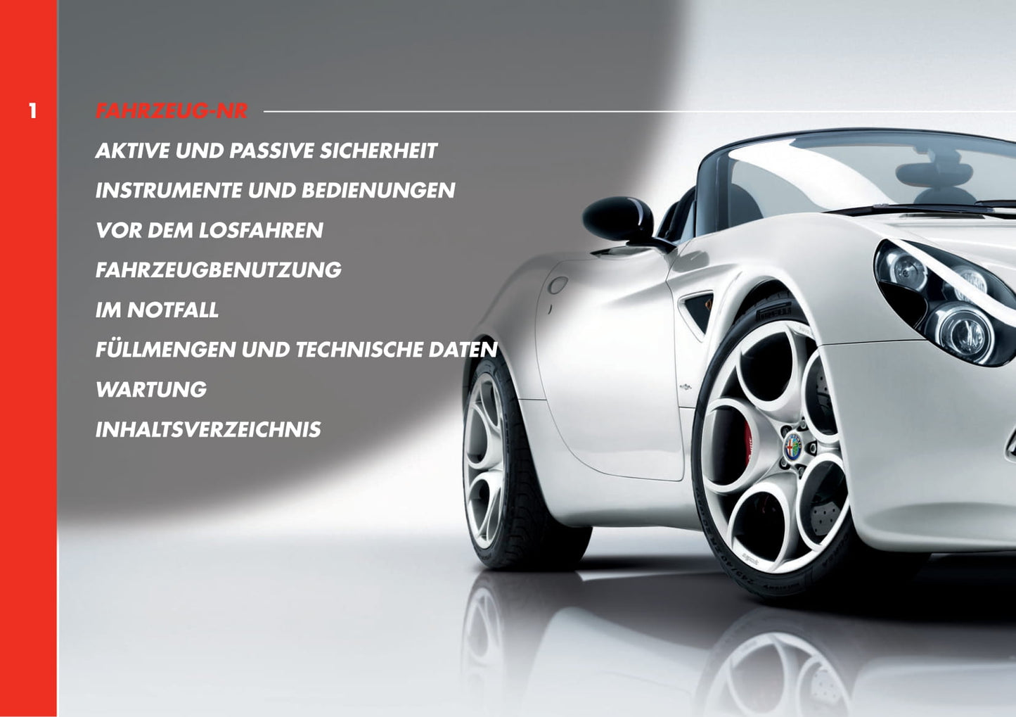 2010 Alfa Romeo 8C Spider Owner's Manual | German