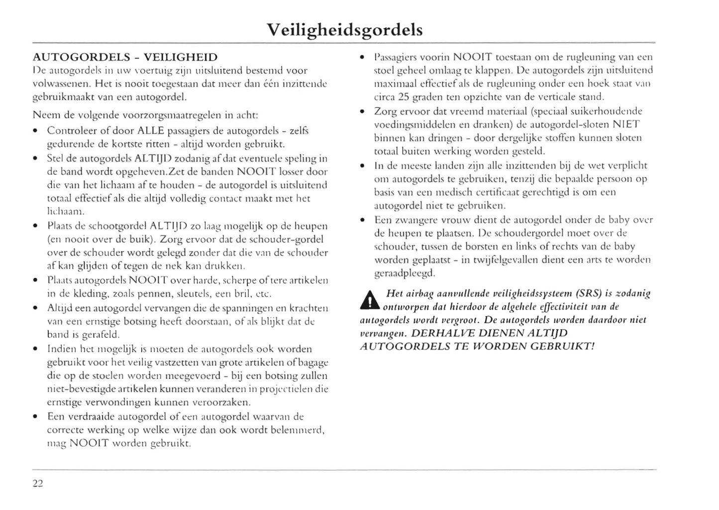 2001-2004 MG ZT Bedienungsanleitung | Niederländisch