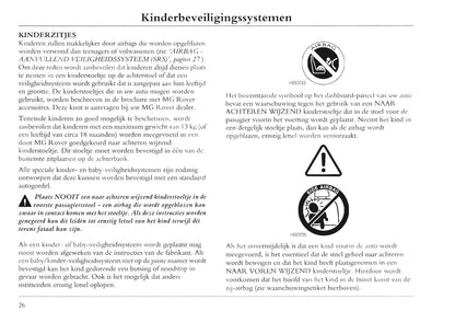 2001-2004 MG ZT Bedienungsanleitung | Niederländisch