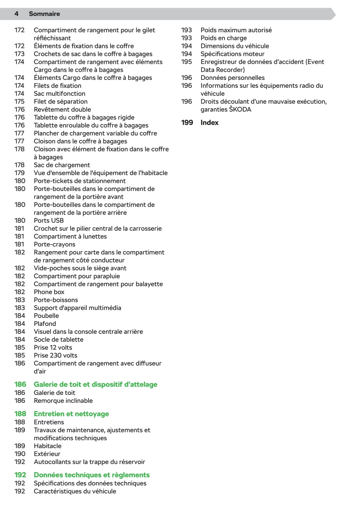 2020-2021 Skoda Octavia Owner's Manual | French