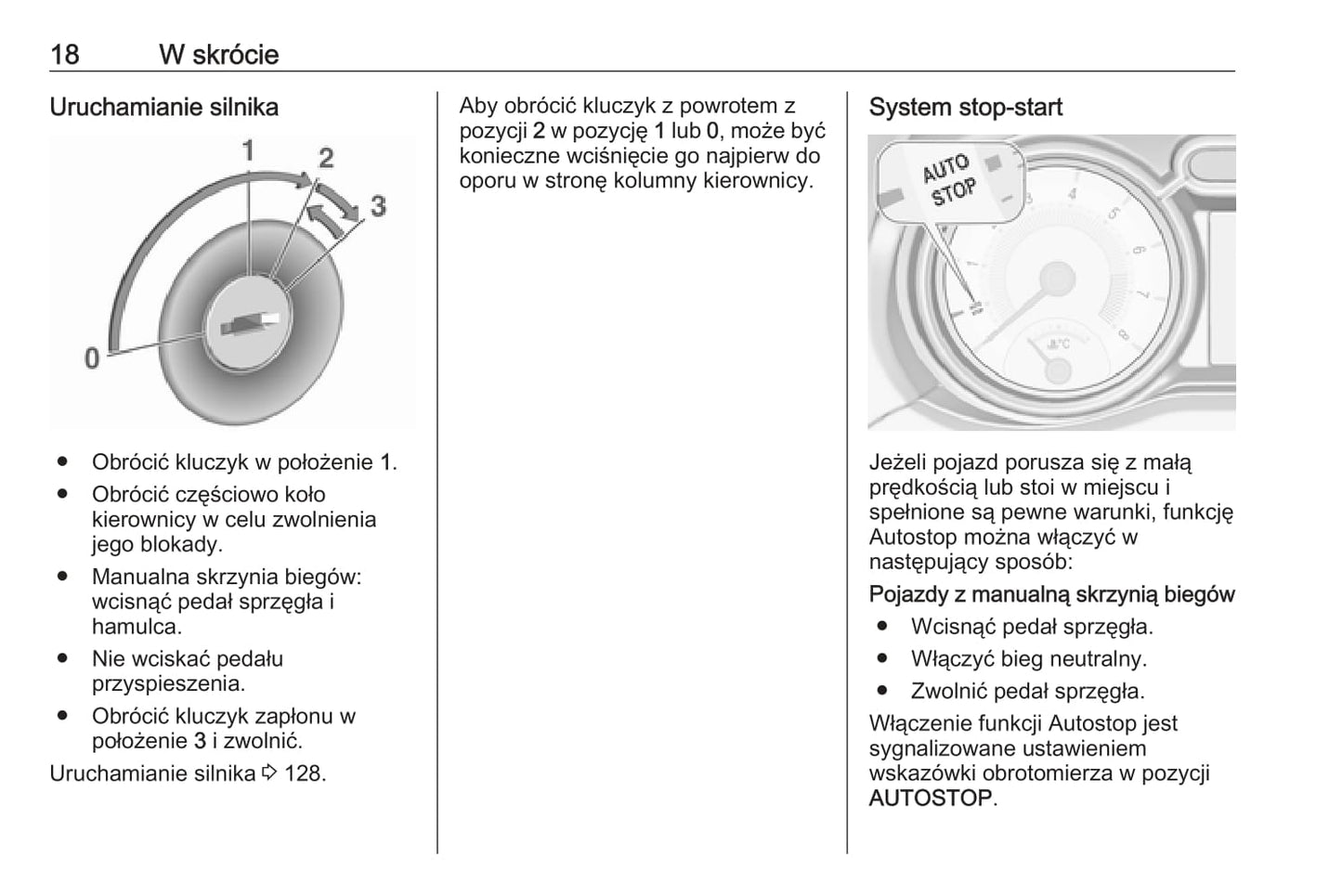 2019 Opel Adam Owner's Manual | Polish