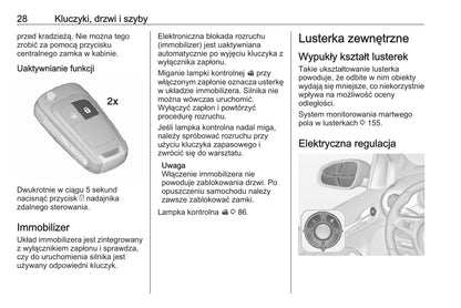 2019 Opel Adam Owner's Manual | Polish