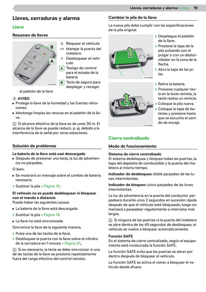 2019-2020 Skoda Scala Owner's Manual | Spanish