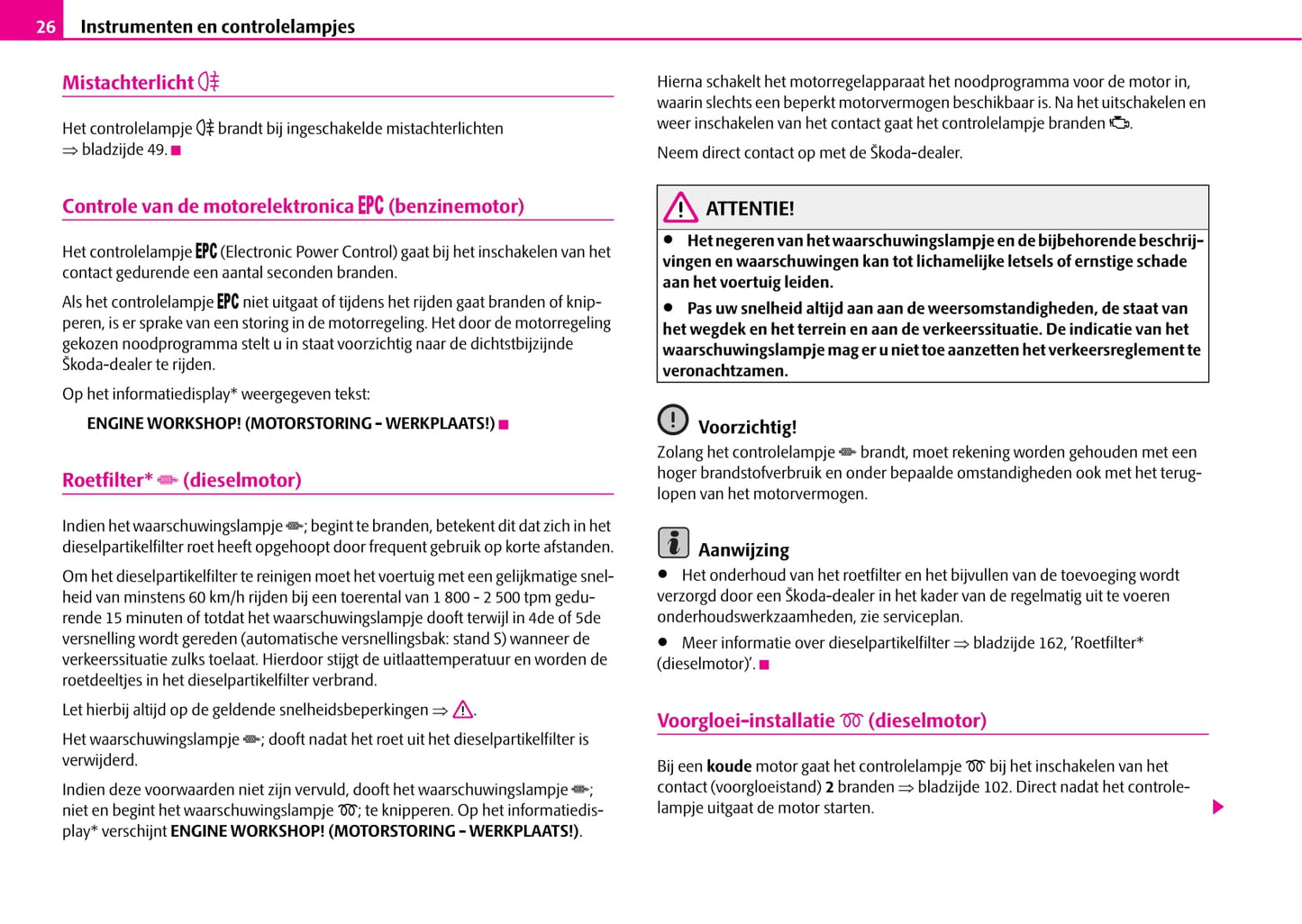 2007-2008 Skoda Superb Owner's Manual | Dutch