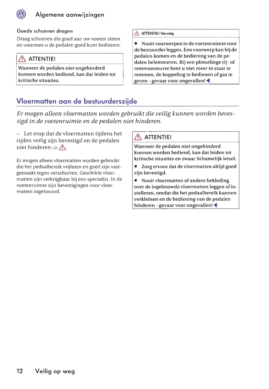 2009-2016 Volkswagen Caravelle/Multivan/Transporter Owner's Manual | Dutch