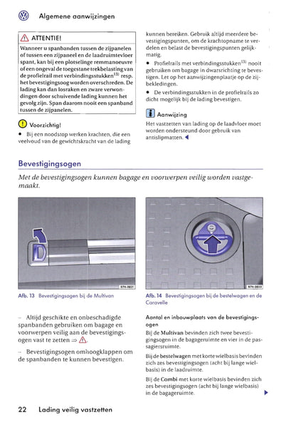 2009-2016 Volkswagen Caravelle/Multivan/Transporter Owner's Manual | Dutch