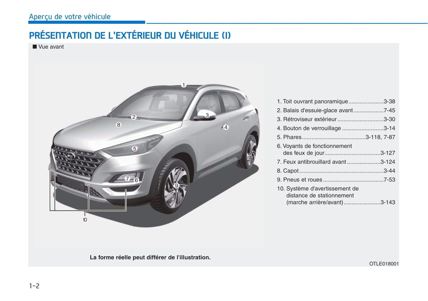 2018-2019 Hyundai Tucson Bedienungsanleitung | Französisch