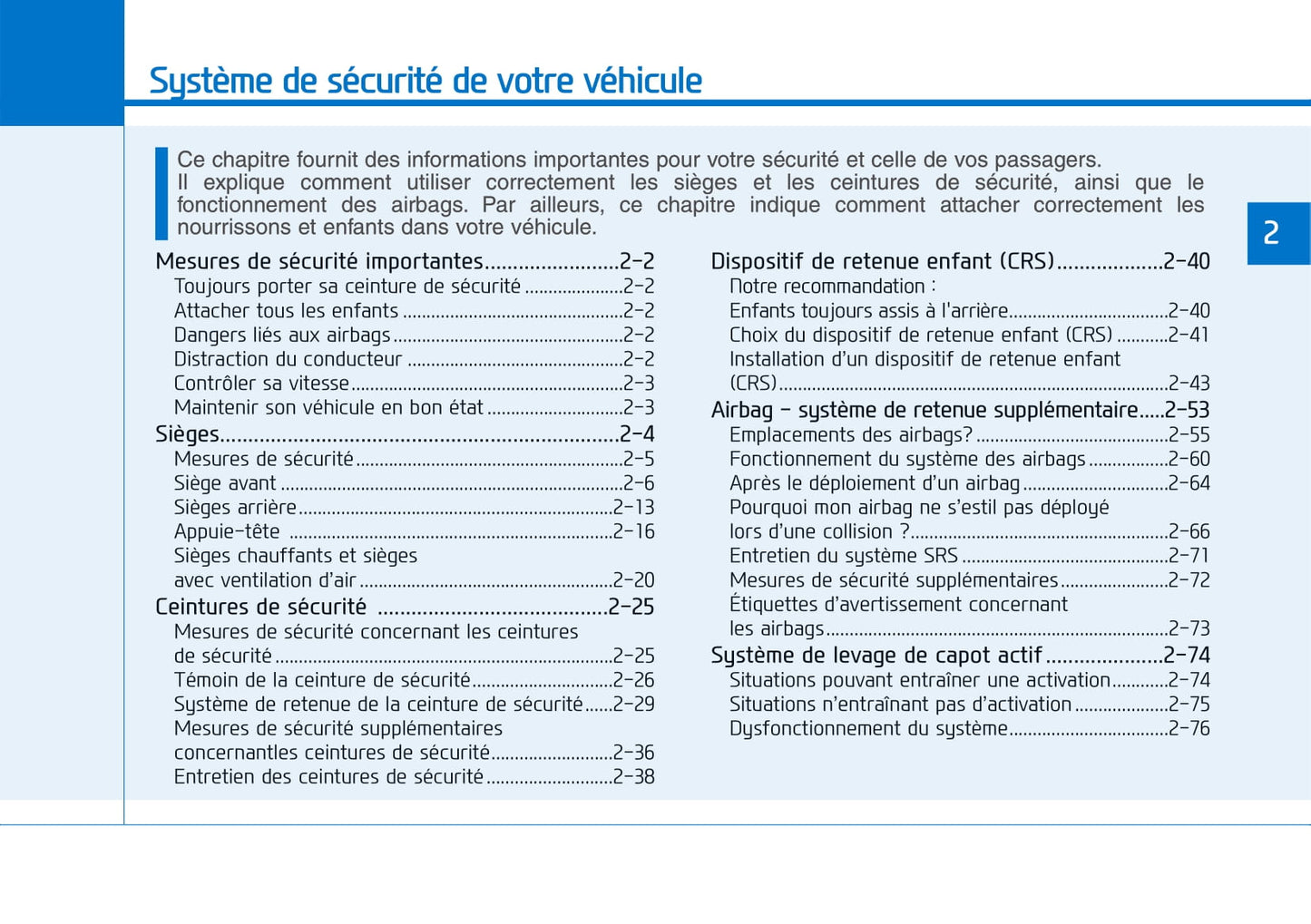 2018-2019 Hyundai Tucson Owner's Manual | French