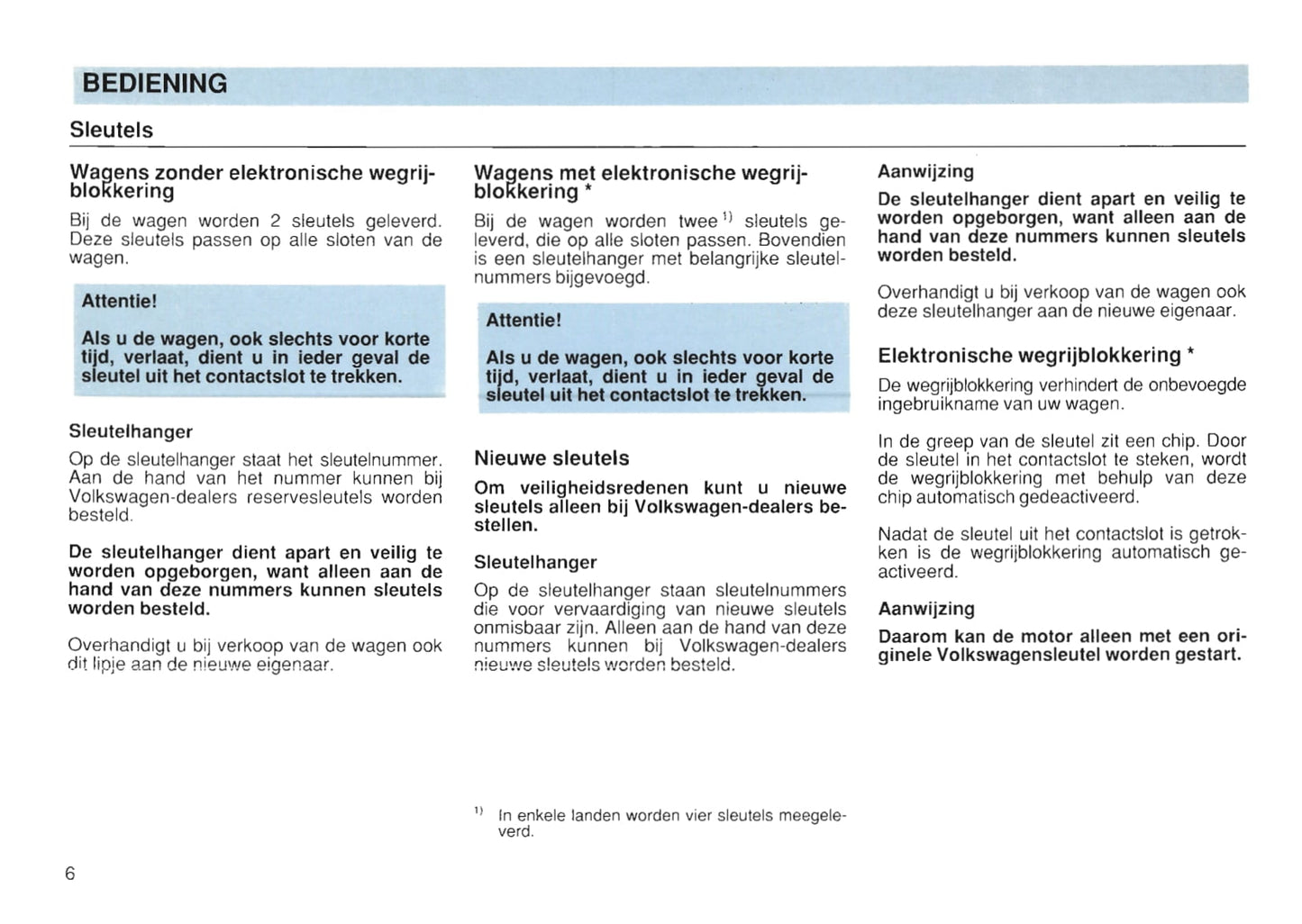 1991-1997 Volkswagen Golf Bedienungsanleitung | Niederländisch