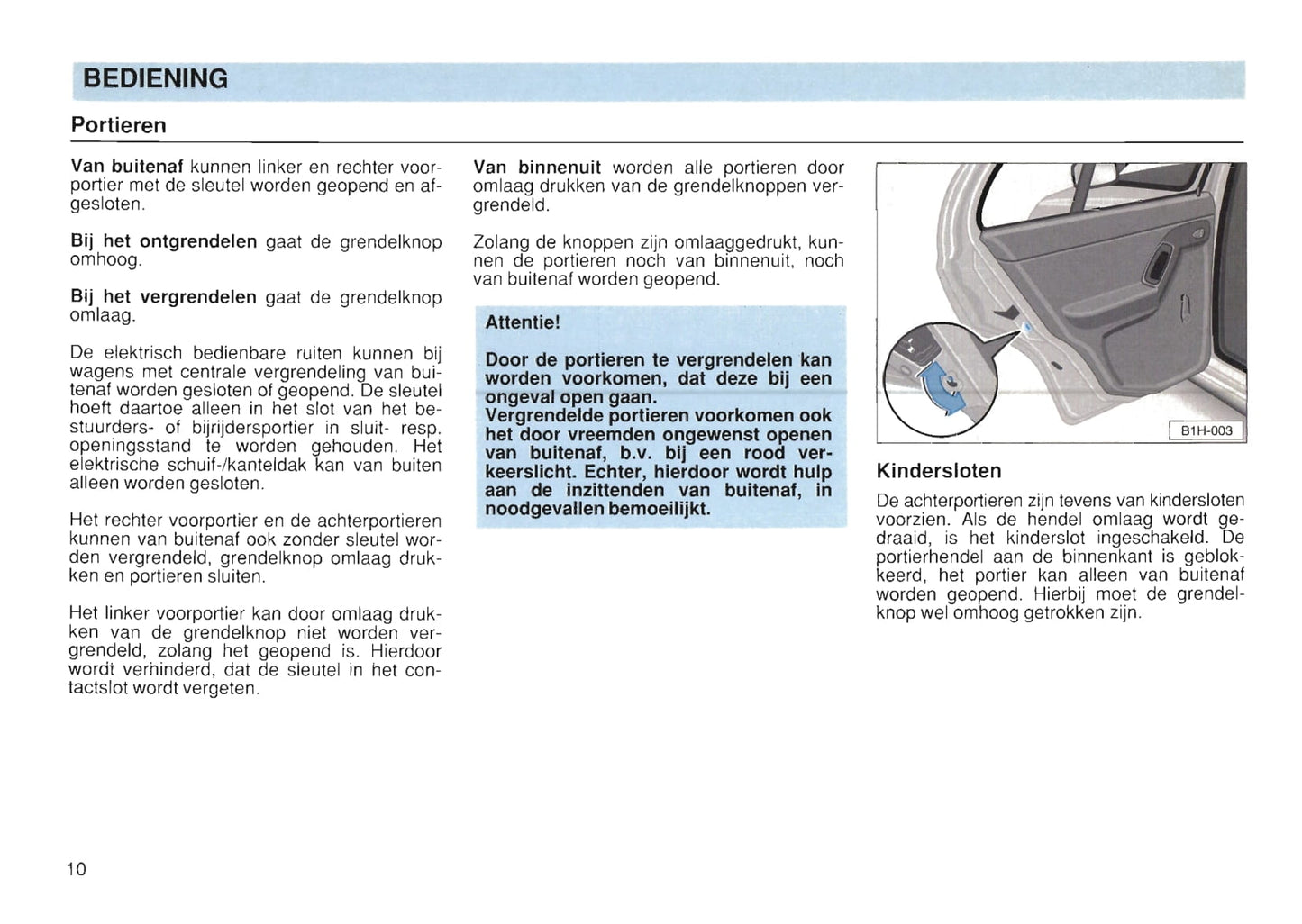 1991-1997 Volkswagen Golf Bedienungsanleitung | Niederländisch