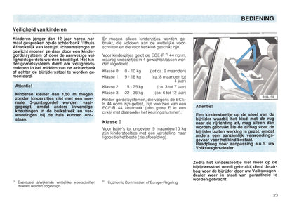 1991-1997 Volkswagen Golf Bedienungsanleitung | Niederländisch