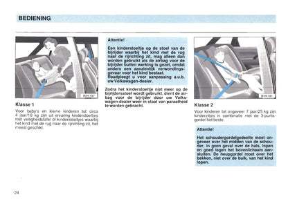 1991-1997 Volkswagen Golf Bedienungsanleitung | Niederländisch