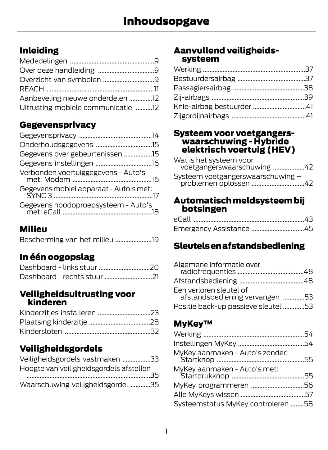 2021-2023 Ford Galaxy / S-Max Bedienungsanleitung | Niederländisch