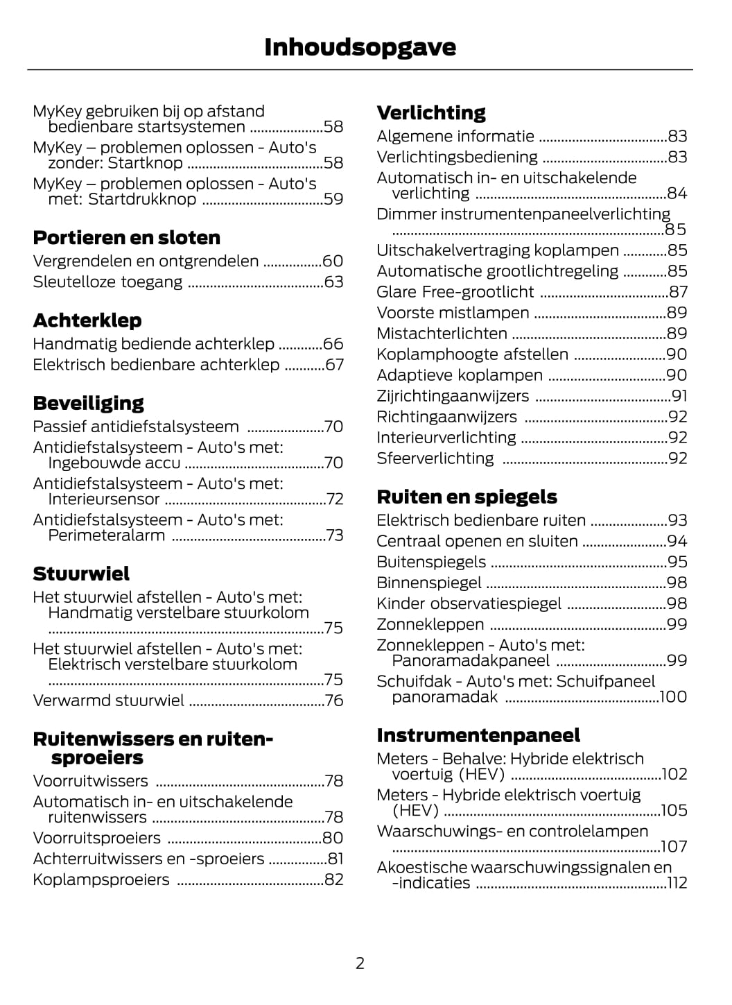 2021-2023 Ford Galaxy / S-Max Bedienungsanleitung | Niederländisch