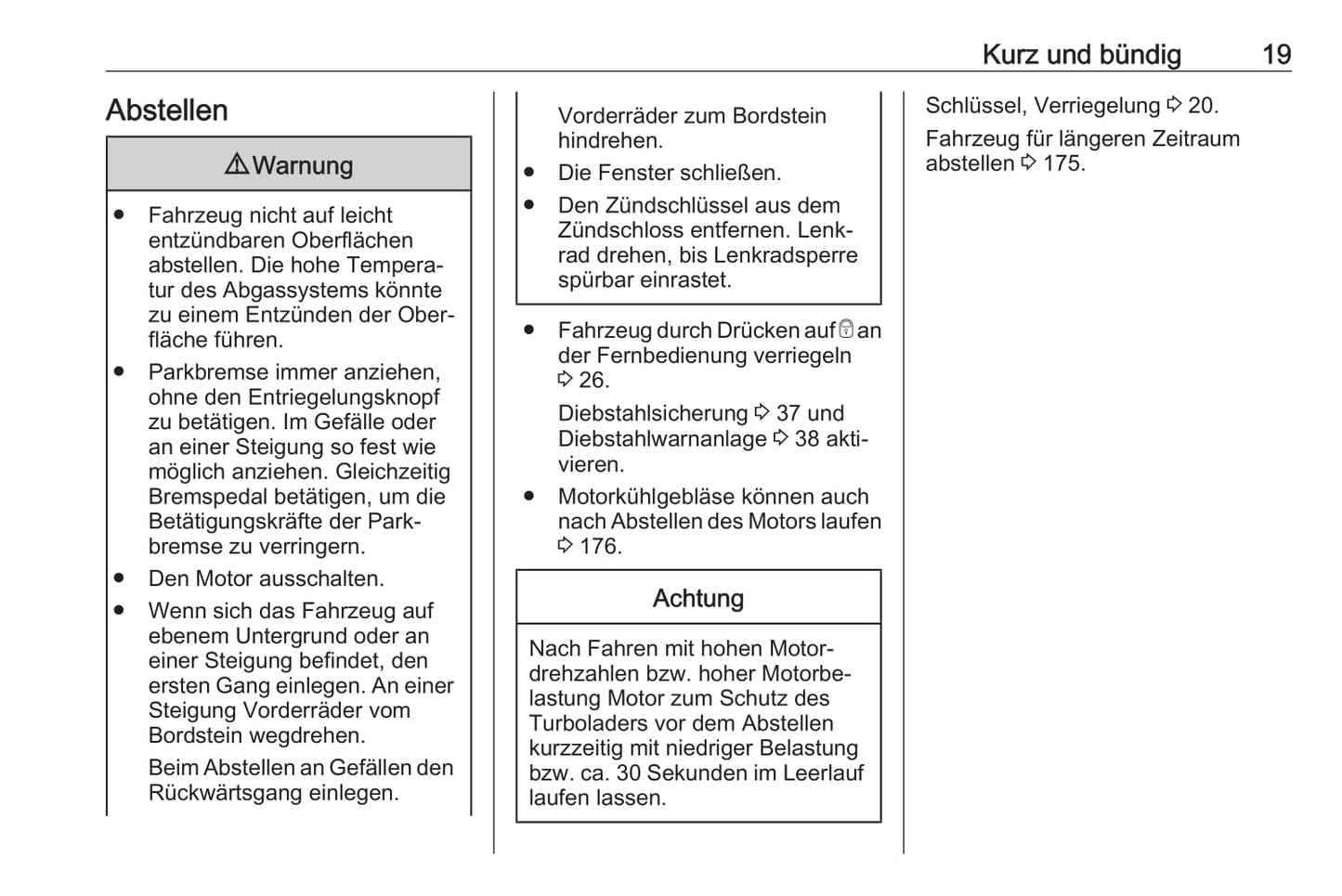 2019 Opel Vivaro Owner's Manual | German