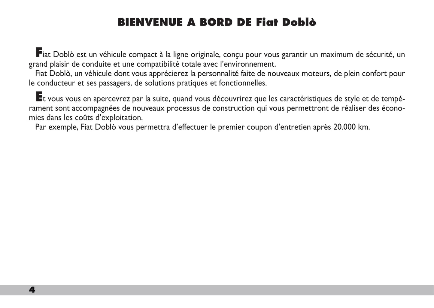 2009-2010 Fiat Doblò Bedienungsanleitung | Französisch