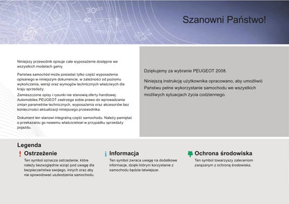 2015-2016 Peugeot 2008 Bedienungsanleitung | Polnisch