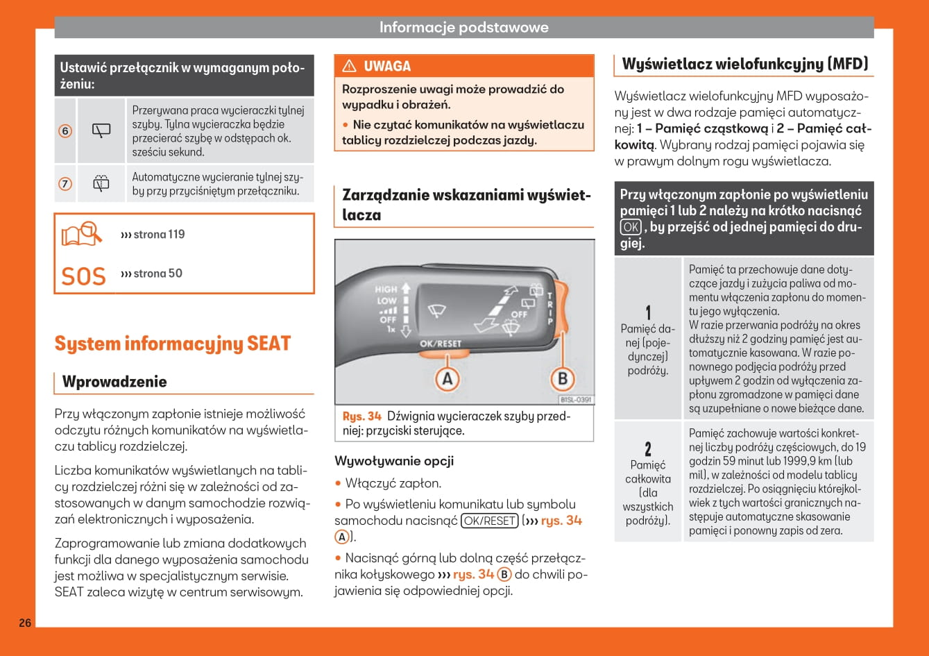 2012-2019 Seat Mii Owner's Manual | Polish