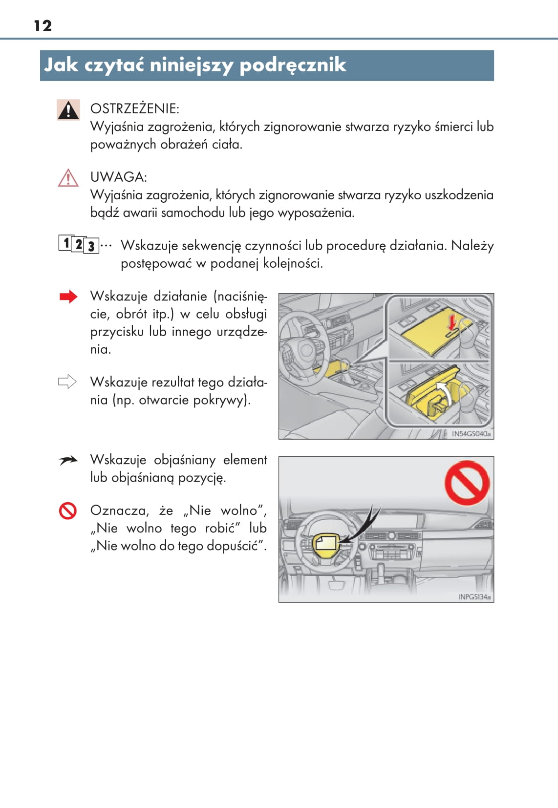 2015-2016 Lexus GS 300h/GS 450h Owner's Manual | Polish