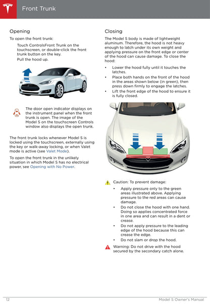 2013-2016 Tesla Model S Bedienungsanleitung | Englisch