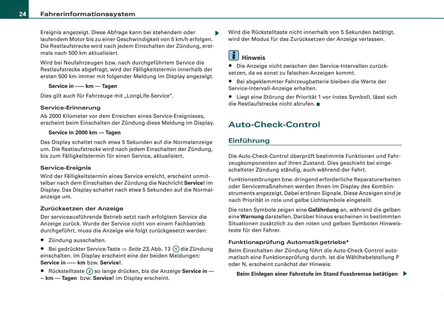 2005-2008 Audi A4 Bedienungsanleitung | Deutsch