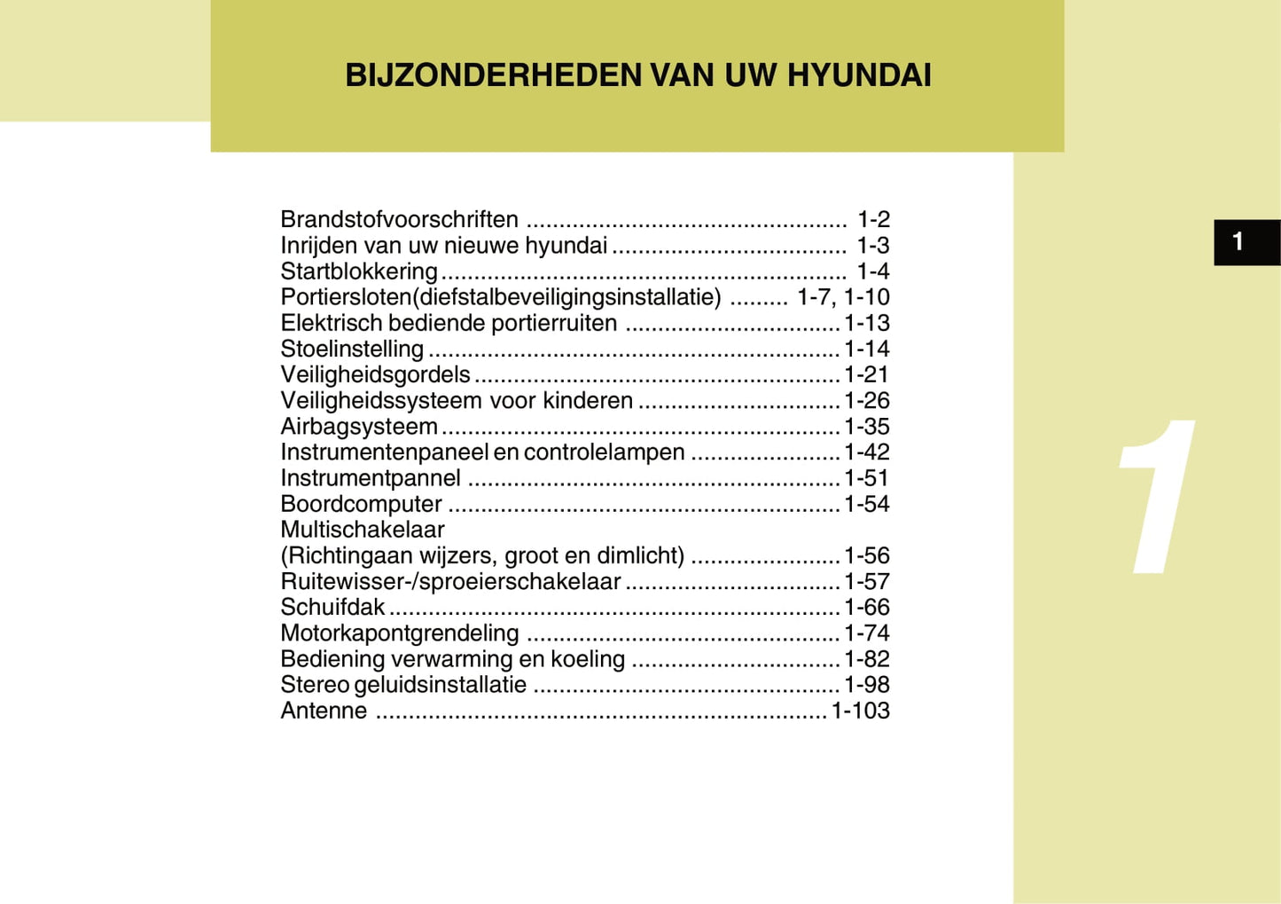 2006-2007 Hyundai Matrix Bedienungsanleitung | Niederländisch