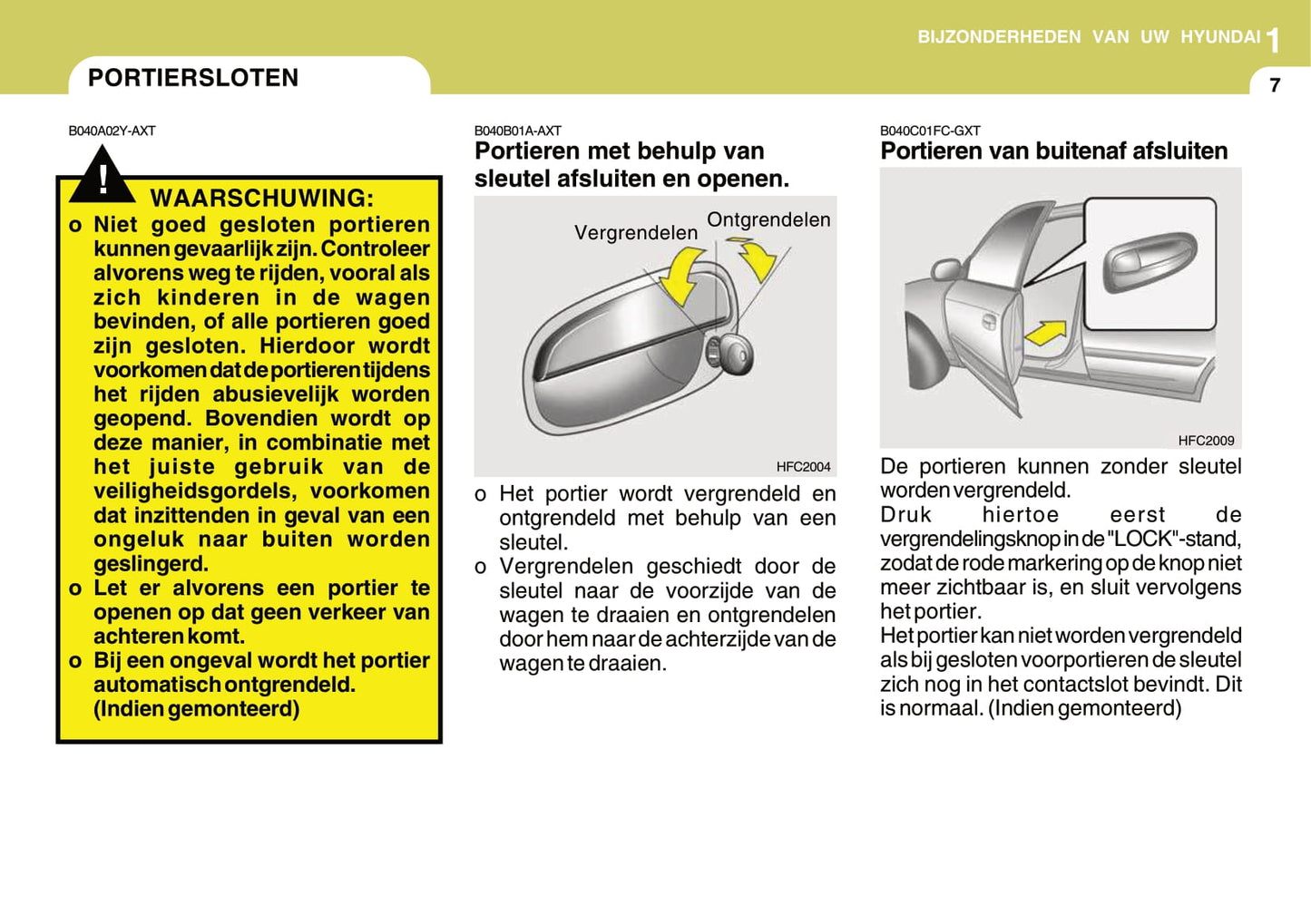 2006-2007 Hyundai Matrix Bedienungsanleitung | Niederländisch