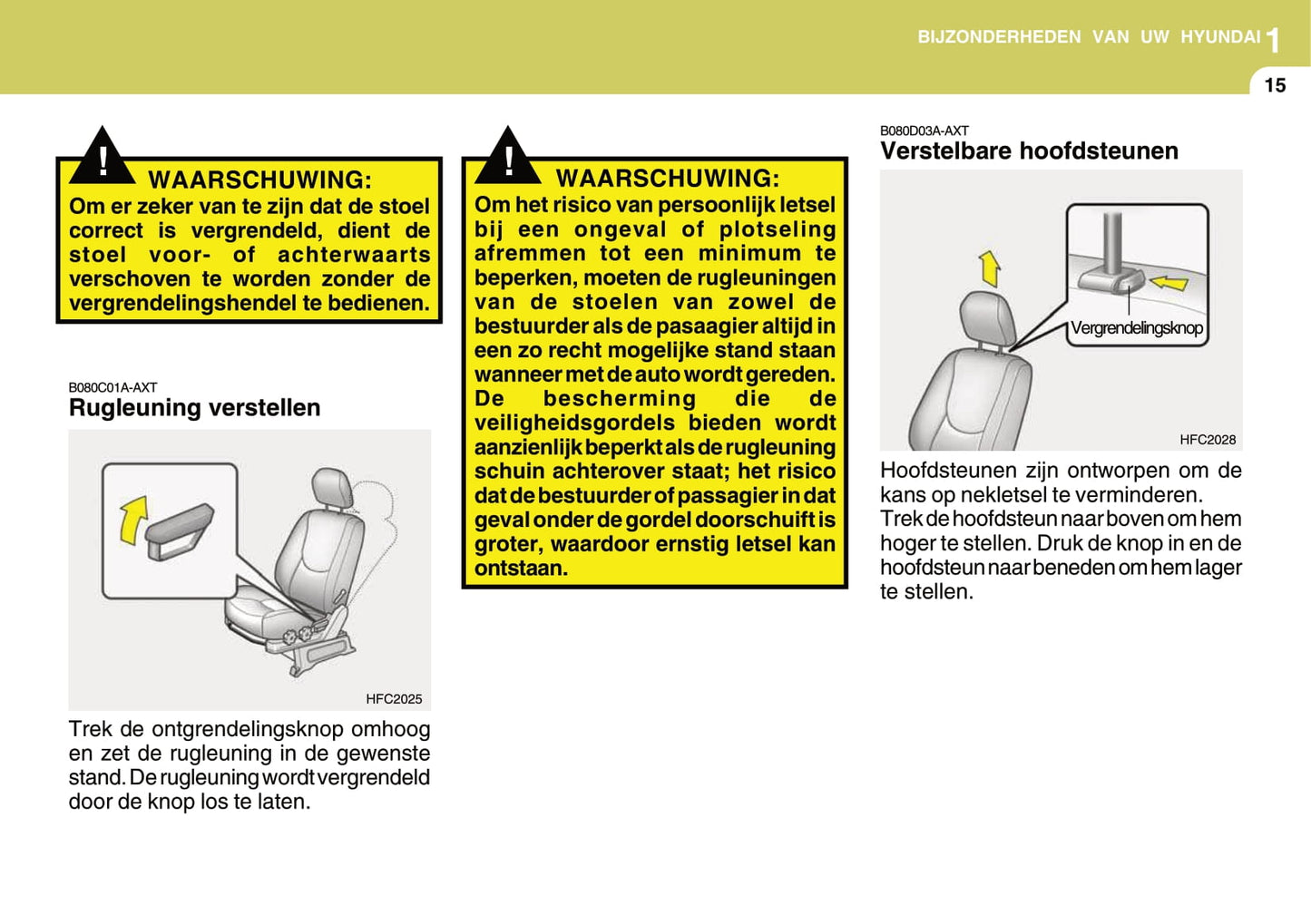 2006-2007 Hyundai Matrix Bedienungsanleitung | Niederländisch