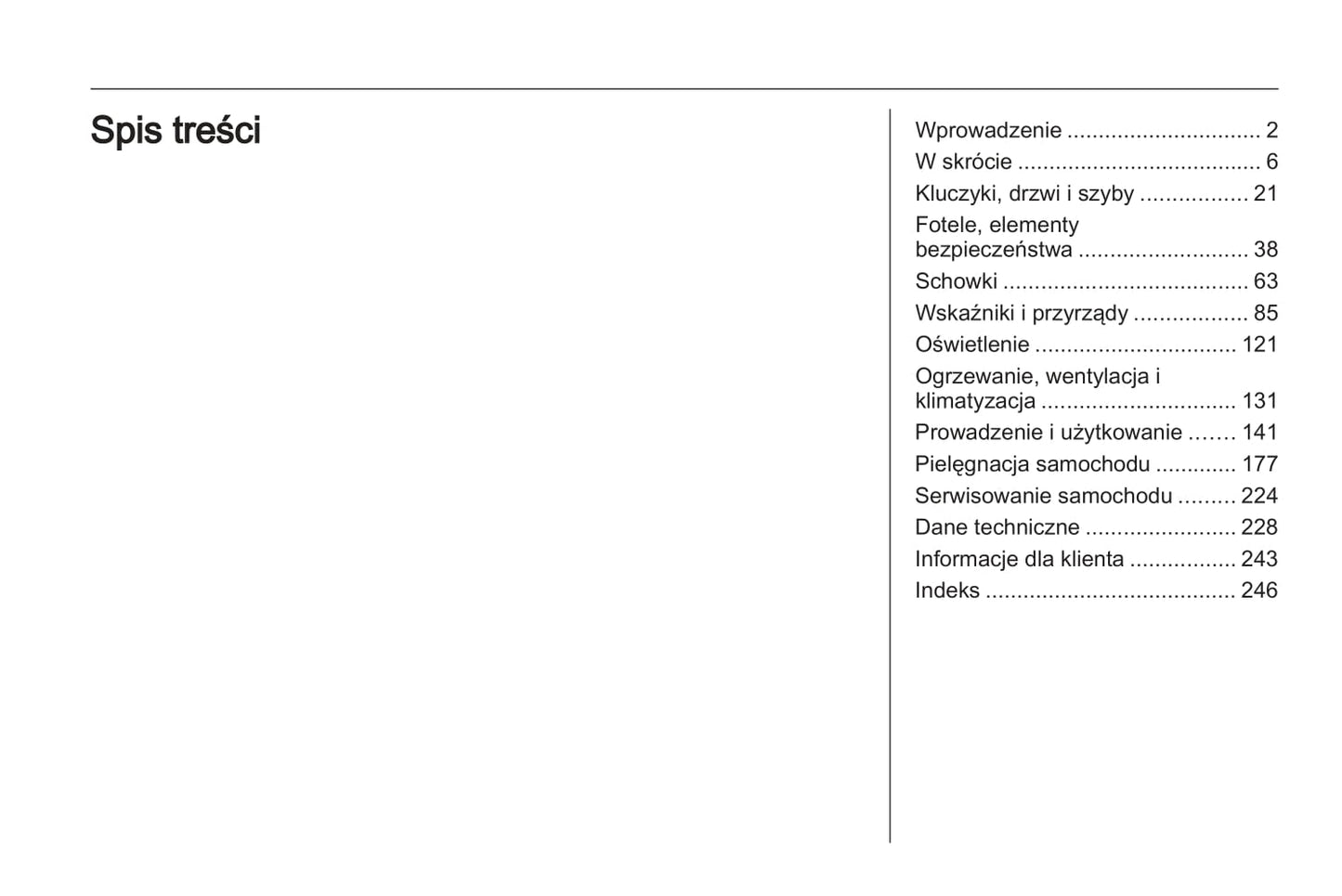 2013 Opel Meriva Owner's Manual | Polish