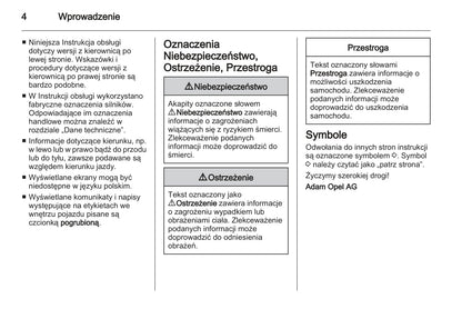 2013 Opel Meriva Owner's Manual | Polish