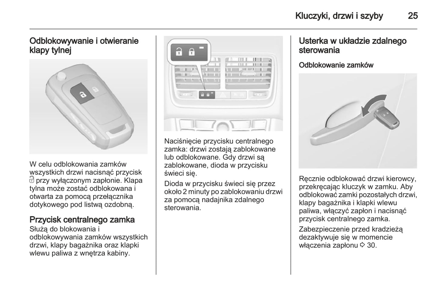 2013 Opel Meriva Owner's Manual | Polish