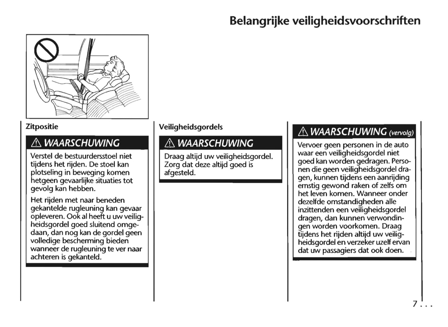 1997-2005 Chevrolet Trans Sport Owner's Manual | Dutch