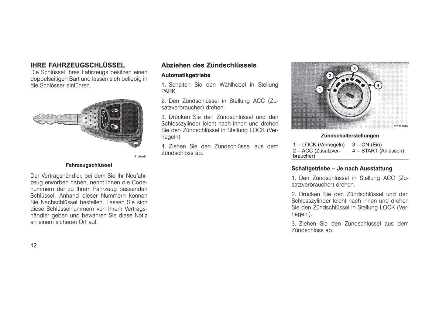 2011-2012 Jeep Cherokee Owner's Manual | German