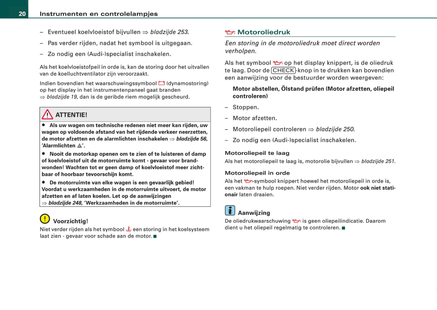 2008-2011 Audi A6 Owner's Manual | Dutch