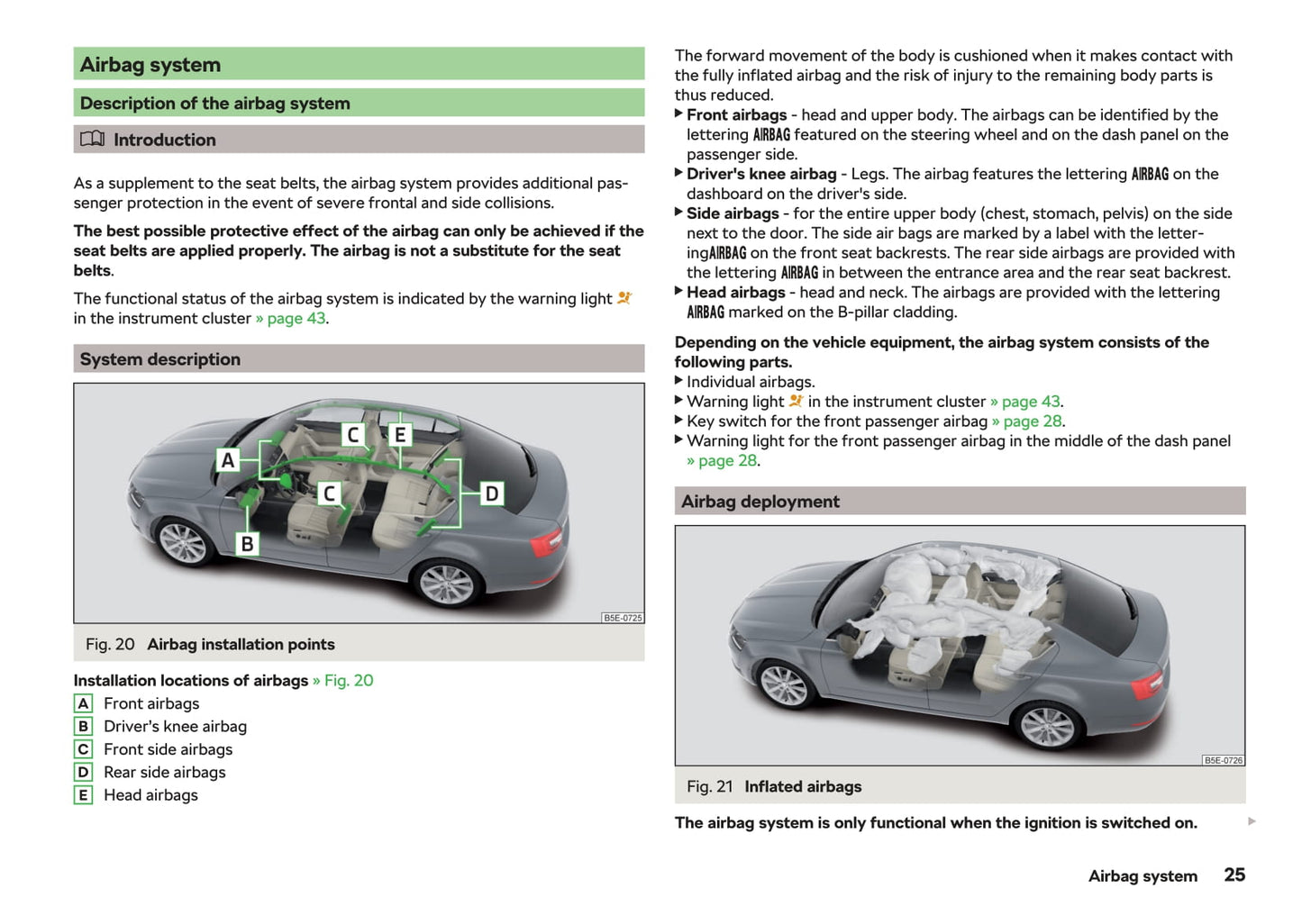 2018-2019 Skoda Octavia Owner's Manual | English