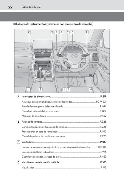 2018-2019 Lexus NX 300h Bedienungsanleitung | Spanisch