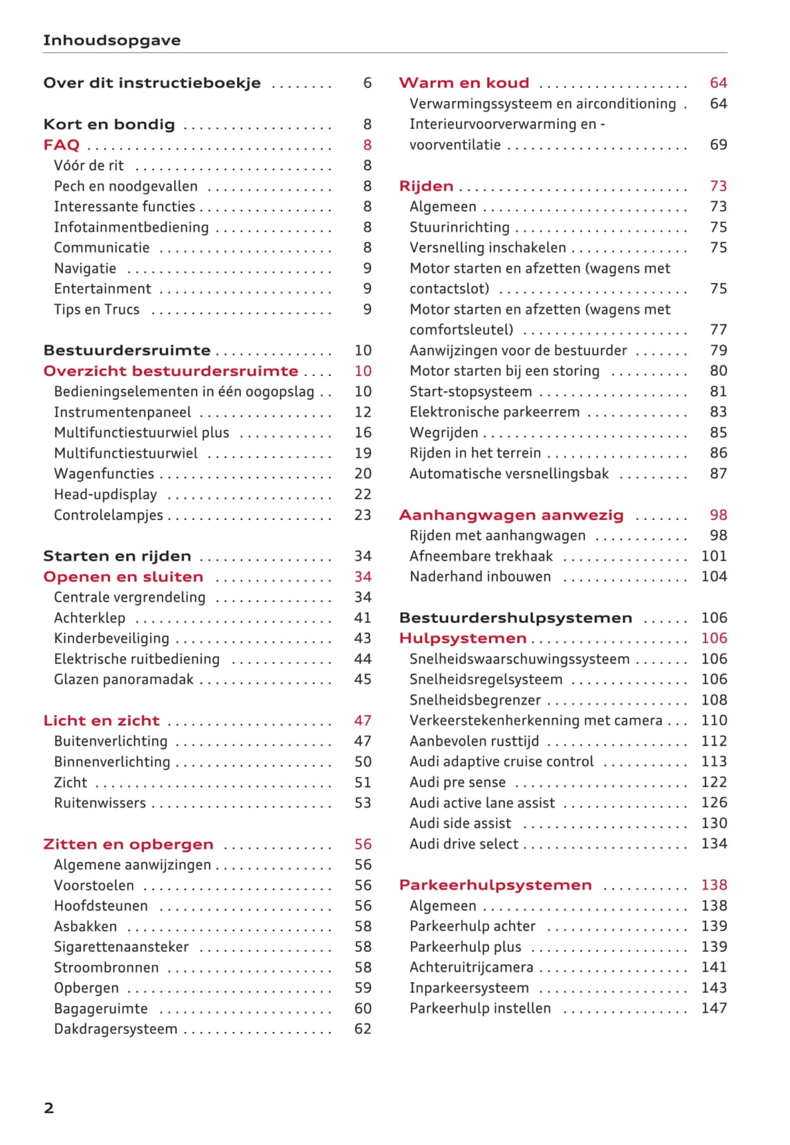 2016-2018 Audi Q2 Bedienungsanleitung | Niederländisch