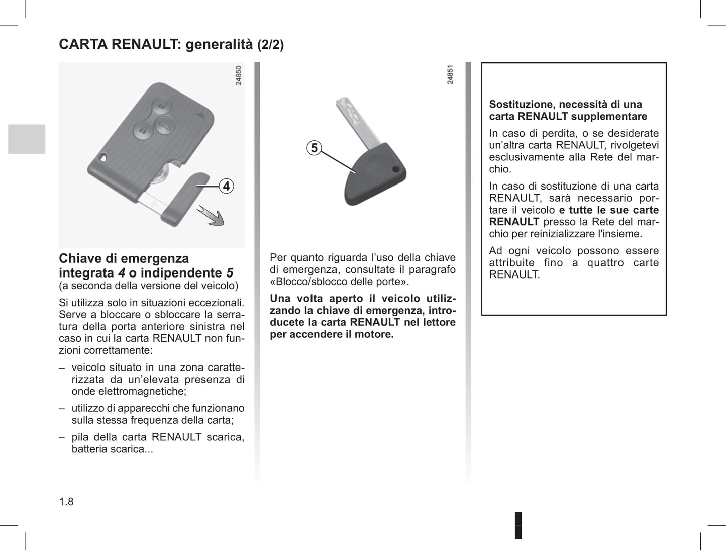 2012-2013 Renault Clio Owner's Manual | Italian