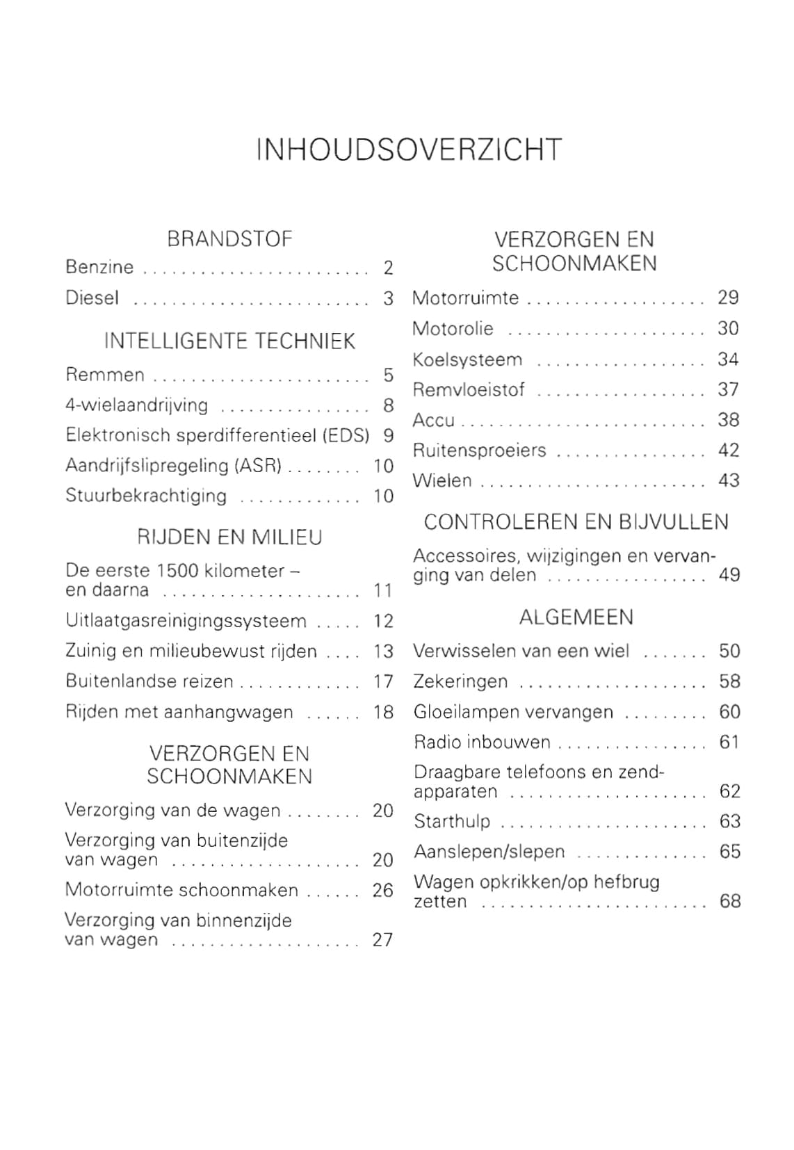 1998-2005 Volkswagen Bora Owner's Manual | Dutch