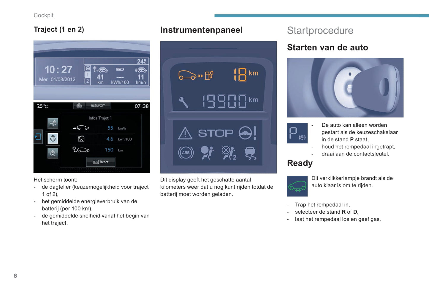 2017-2018 Peugeot Partner Electric/Partner Tepee Electric Bedienungsanleitung | Niederländisch