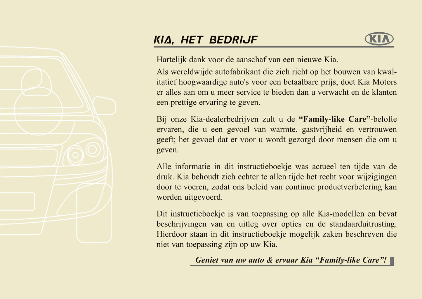 2010-2011 Kia Cee'd Bedienungsanleitung | Niederländisch