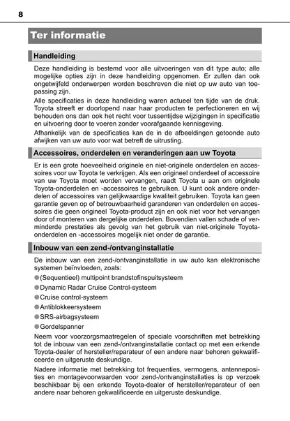 2016-2017 Toyota Land Cruiser Bedienungsanleitung | Niederländisch